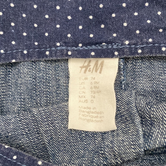 H&M Baby Denim Dress Size 6-9 Months - Picture 5 of 7